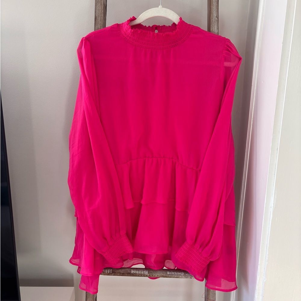 Torrid Vibrant Pink Blouse